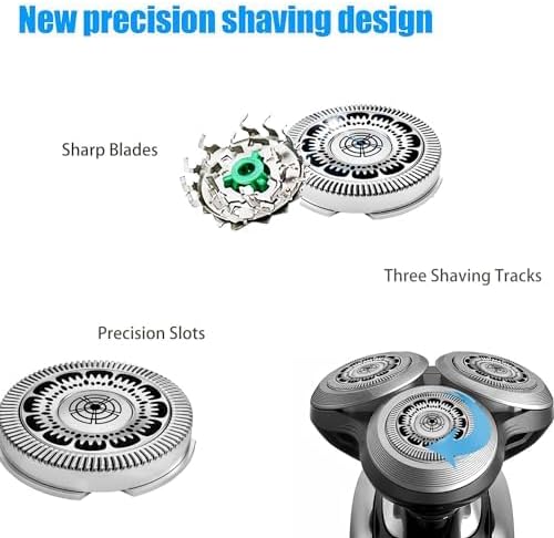 Miniatura 2 de SH6072 - Cabezales de repuesto compatibles con Philips Norelco 6000 cuchillas de repuesto para afeitadoras eléctricas series 6000 S6810, S6820,