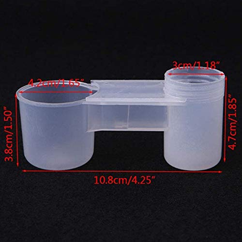 Wisboey 15 Stück Soda-Wasserflasche aus Kunststoff, Vogeltränke, Futtertränke, Hühnertauben, Futternapf, Futterzubehör, Tierfutter