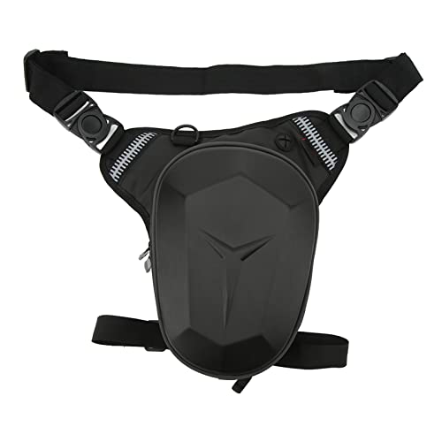 Sac de cuisse moto Walmeck avec sac de taille étanche et bande réfléchissante pour randonnée