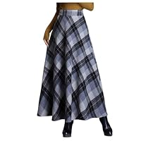 Jupe Écossaise Femme Taille Haute Plissée Vintage - Carreaux Mi-Longue Chic Et Confortable