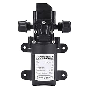 LTXDJ Membraan Waterpomp, 12 V 72 W Automatische Schakelaar Hogedruk Auto Wassen Spray Waterpomp 6L/min 116PSI voor…