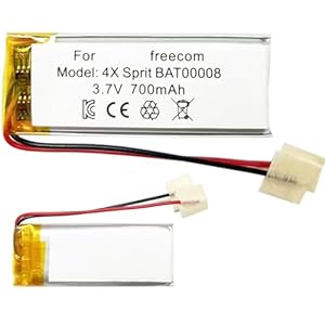 Aousavo BAT00008 ersatz akku Kompatibel mit Bluetooth Cardo 4X Sprit BAT00008 h Cardo Scala Rider Q2, Scala Rider Freecom 2, Scala Rider Teamset Pro Motorcycle Intercom Replacement batteria