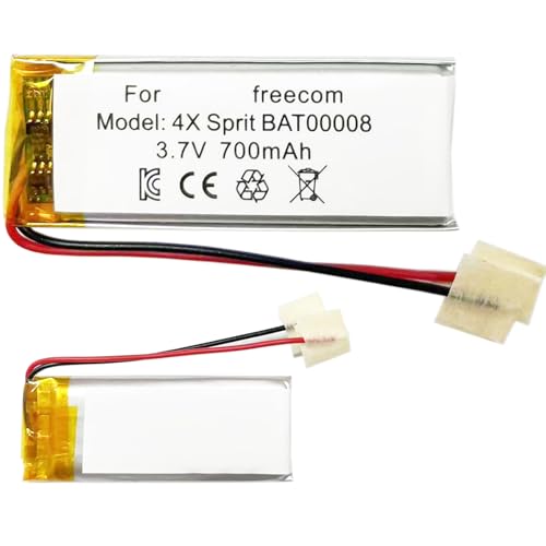 Aousavo BAT00008 ersatz akku Kompatibel mit Bluetooth Cardo 4X Sprit BAT00008 h Cardo Scala Rider Q2, Scala Rider Freecom 2, Scala Rider Teamset Pro Motorcycle Intercom Replacement batteria