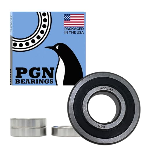 PGN (4 Pack) 1635-2RS Bearing - Lubricated Chrome Steel Sealed Ball Bearing