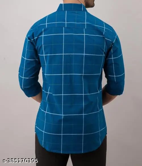 Image of Men's Cotton Casual Shirt, Brown, Full Sleeves, Regular Fit