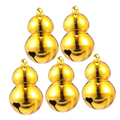 COLLBATH 5Pcs Gourd Pet Bells for Christmas Tree Hanging Ornaments Pet Crisp Sound for Festive Decor Friends and Family