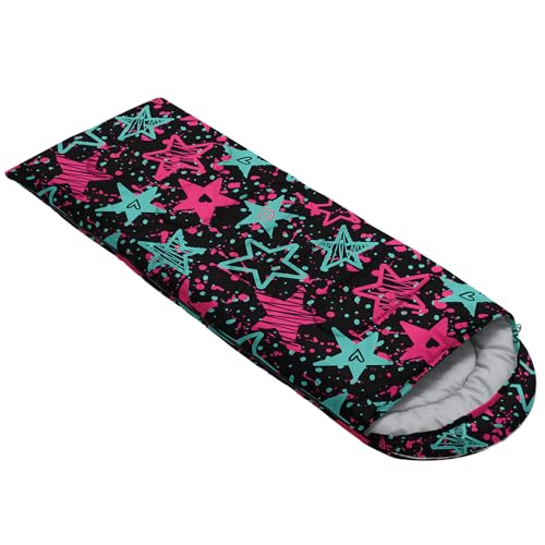 Image of QOOMO Axolotl Cute Camping Sleeping Bags,3 Season Warm & Cool Weather,Lightweight,Waterproof Sleeping Bags for Adults & Kids,Traveling,and Outdoors
