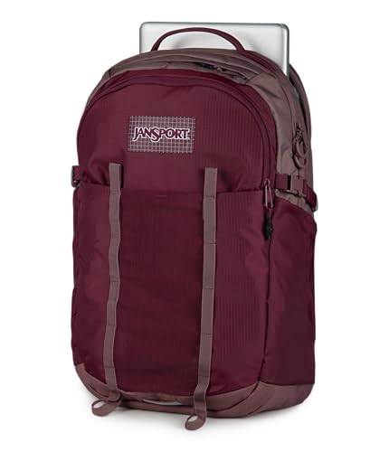 Image of JanSport 34L All Around Pack - 15 inch Laptop Sleeve, Cherry Lacquer | Versatile Rucksack w /Hydration Sleeve, Reflective Accents & Safety Whistle