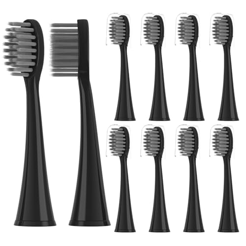 Cabezales de cepillo de dientes compatibles con cepillo de dientes Burst, cabezales de repuesto para cepillo de dientes eléctrico Burst Original/Pro Sonic (10 negros)