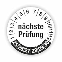 Prüfplakette Elektro Check 2023-2028 - Rote Folie Selbstklebend 30mm Made In Germany