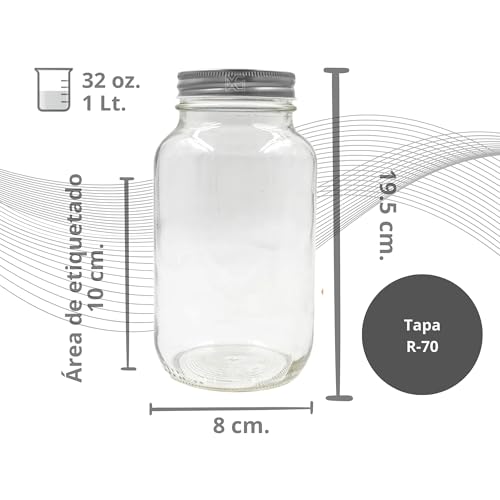 Opiniones y reviews de Frasco de vidrio de 1 litro disponible en línea para comprar. 29 Imagen adicional