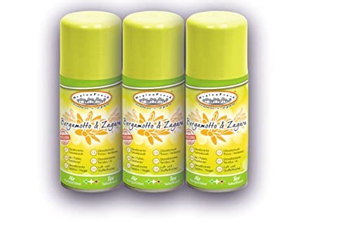 HOME PRO Spray Deodorante Auto Tessuti Profumatore Bucato Lavatrice Profumo Armadio Cattura Odori Ambiente Vestiti Asciugatrice Bergamotto e Zagara 3x150ml