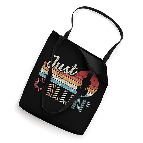 Bolso tipo tote para músicos de violonchelo con diseño divertido 'Just Cellin' miniatura 2