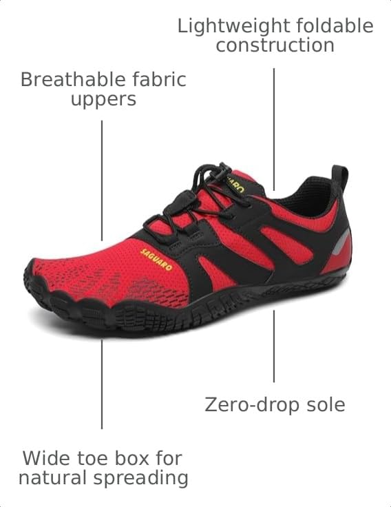 Image of SAGUARO Barefoot Shoes for Men - Wide Toe Box Zero Drop Minimalist Shoes Trail Runner Sneakers