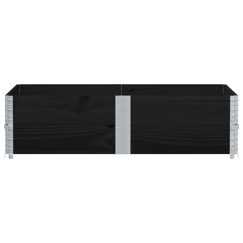 Paretali per Pallet 2 pz Neri 150x100cm Legno Massello di Pino, Commercio e Industria,Movimentazione di Materiali,Pianali di carico e Pallet, 24.4kg-4010306