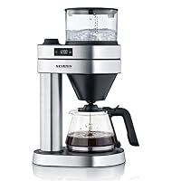 Severin Filterkaffeemaschine "Caprice", wie von Hand aufgebrüht mit dem Kaffeebereiter für bis zu 8 Tassen, Kaffeemaschine mit Timer, mit Glaskanne, Edelstahl-gebürstet/schwarz-matt, KA 5762 – Ansicht 1