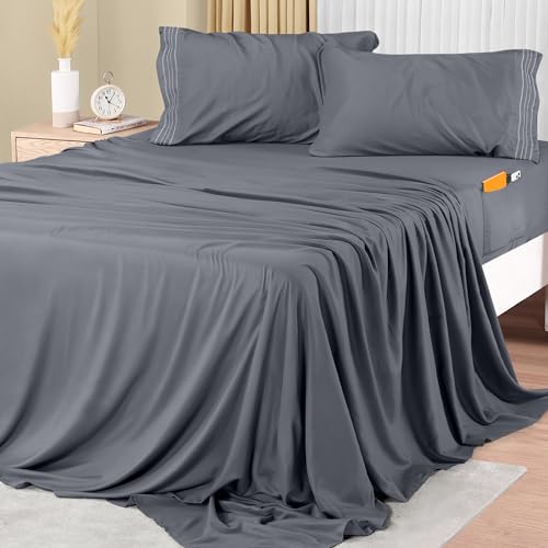 Utopia Bedding Queen Sheet Set, Soft Microfiber Queen Size Bed Sheets Set, 4 Pcs...