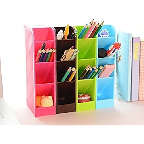 Multifunction Four Grid Candy-colored Desktop Debris Storage Organizer Box for Office,stationery Pen, Socks, Make up Tools(set of 4,ramdon color)