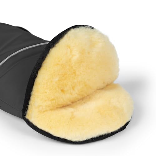 Image of Werner Christ Baby Sheepskin Hand Warmer - GLOVY Luxe Gloves are The Ideal Baby Carriage muff Made of Medical Fur, Warm Universal and Water-Repellent Hand muff