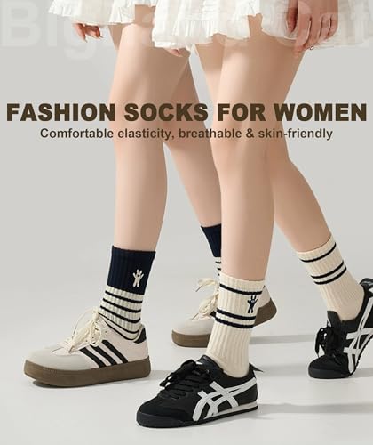 Image of IIG 5 Pairs Womens Novelty Cute Crew Socks Colorful Funny Ankle Socks Gifts for Womens Socks