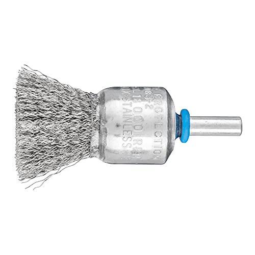 Image of PFERD Brush Brush Untwisted PBU, Diameter 20 mm, Shaft Diameter 6 mm, Stainless Steel Wire Diameter 0.20, 43298005 - for Straight Sanders, Drills, Bending Shafts
