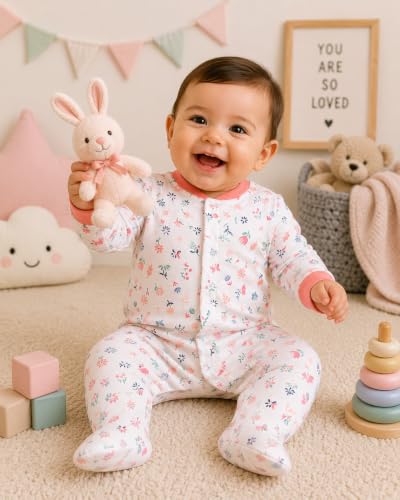 Image of EIO 100% Cotton Rompers Sleepsuits Jumpsuit Night Suits for Infants Newborn Baby Boys & Girls