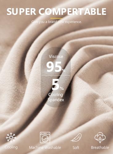 Image of Meiz Pregnancy Pillows, Pregnancy Pillows for Sleeping Cooling, Maternity Pillow U Shaped, Body Pillows for Adults, 55 inch Pregnant Pillow with Viscose Pillowcase, Khaki