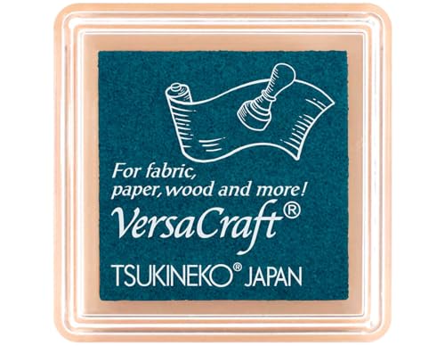 Tinta VERSACRAFT para textil color azul Soda 33x33mm. Almohadilla