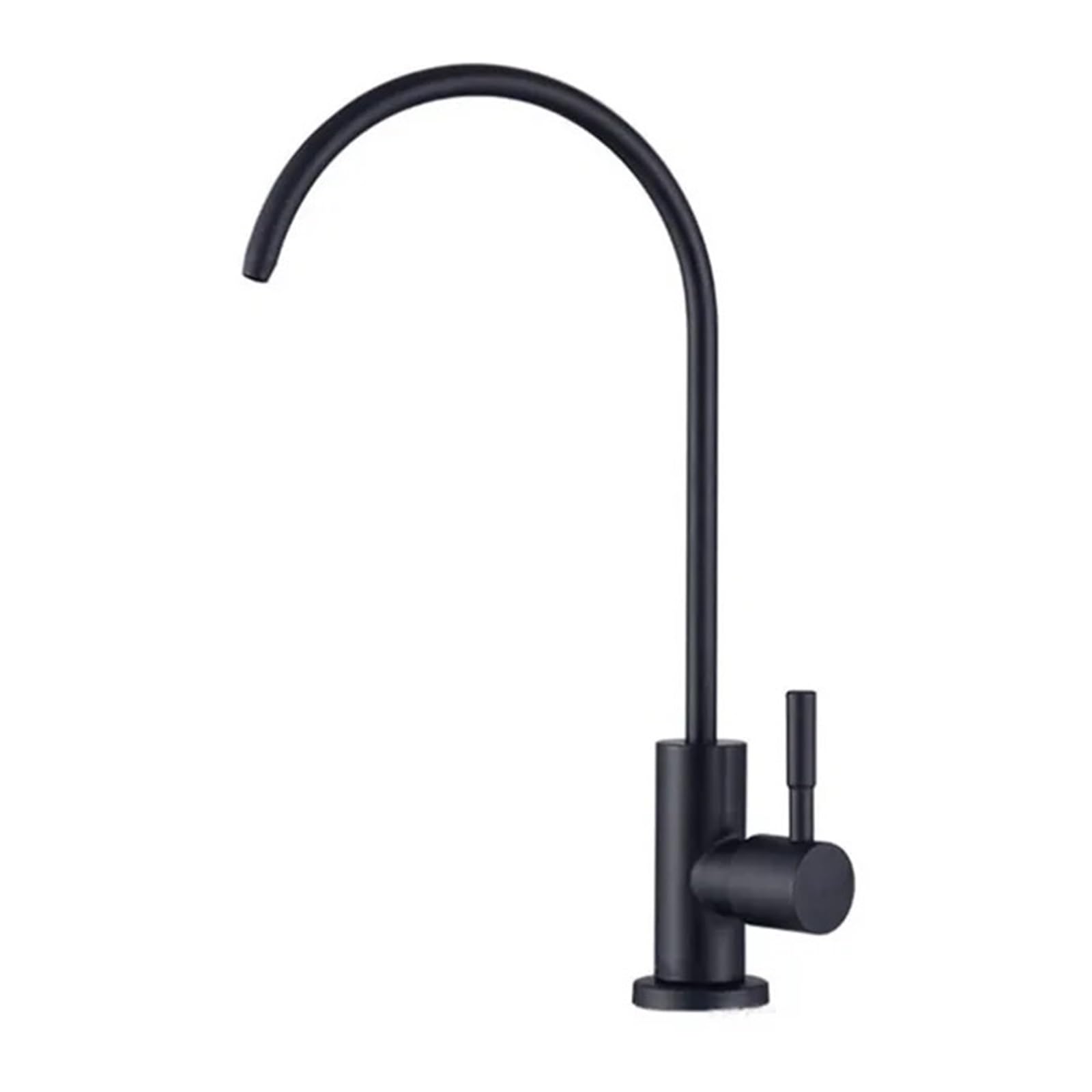 Robinet filtre à eau osmose inverse G1/2 en acier inoxydable noir pour cuisine