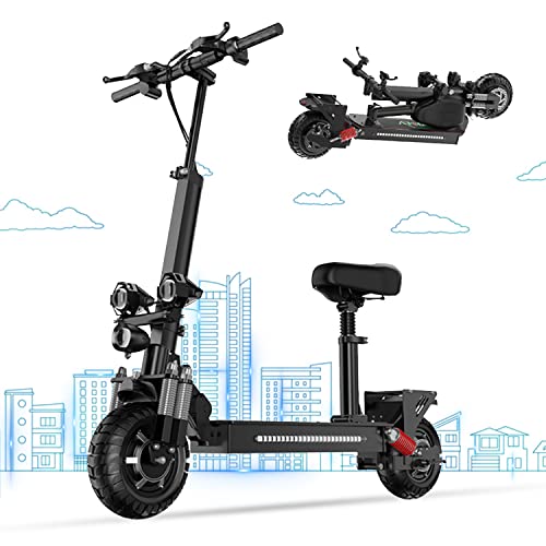 Electric Scooter for Adults with Seat,Foldable e-Scooter