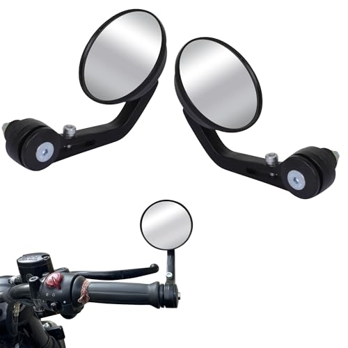 Grandbiker Handle Grip End Side Mirror/Handle Bar rear view mirror for Duke/Dominar,Pulsar 150,180,200 NS/Ntorq/Scooty/Bike/Bullet (Round shape) Grandbiker Handle Grip End Side Mirror/Handle Bar rear view mirror for Duke/Dominar,Pulsar 150,180,200 NS/Ntorq/Scooty/Bike/Bullet (Round shape)