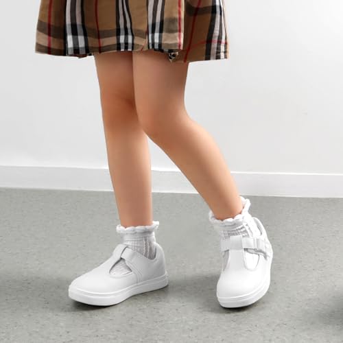 DREAM PAIRS Girls Mary Jane Shoes T-Strap Flat Sneakers for School Uniform Dress Shoes for Toddler/Little Kid, Casual Daily Wear, Special Events2