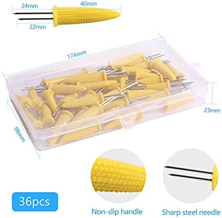 36 Pcs Corn Holders with Box Corn on the Cob Skewers Prong Stainless Steel Corn Cob Holder Sweetcorn Holder Fork for BBQ Home Cooking Party Camping