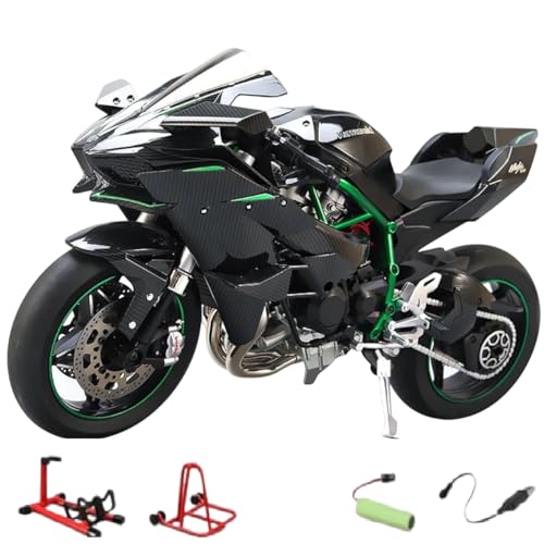 Image of Bestie toys 1 /6 Scale Kaawaasaki H2R Alloy Diecast Motorcycle with Sound & Light Features High Gloss Spray Finish Rubber Tires Premium Collectible Gift