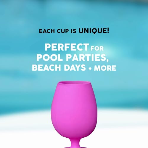 Unbreakable Silicone Wine Glasses | Set of 4 | BPA-Free | Bali Collection | Stemmed | 12oz - Image 6