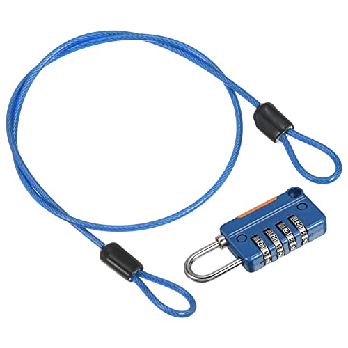PATIKIL Security Steel Cable with 4 Digit Combination Lock