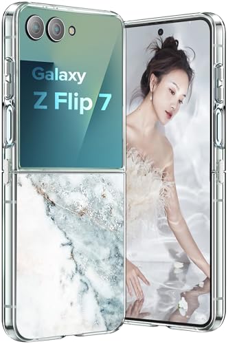 Coque silicone Z Flip 7 anti-chocs et anti-rayures motif marbre