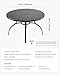 VEVOR Terrassentisch Gartentisch Balkontisch (1200 x 725 mm) aus Kohlenstoffstahl runder Esstisch für Outdoor Hof Terrasse Garten Veranda, wasserfest, mit 38 mm Schirmloch, 68 kg Tragkraft Schwarz