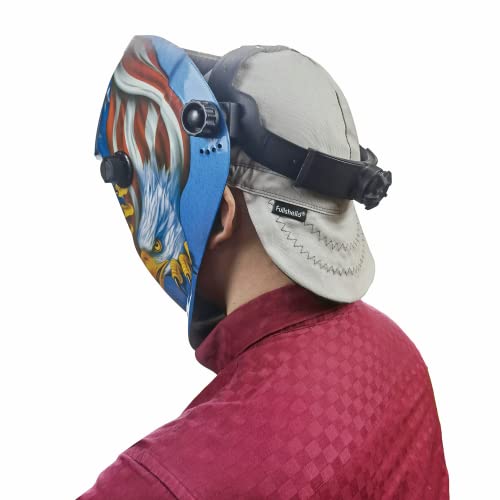Image of Fullsheild Mens Women's Cotton Welding Cap FR Reversible Welder Caps Hat One Size for Welder Electrician Power Gas Oilfield (US, Alpha, One Size, Grey)