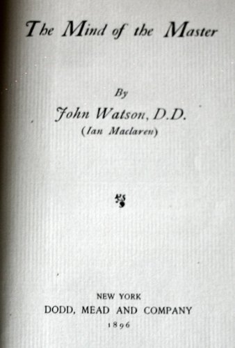 The mind of the Master B000867ZTA Book Cover