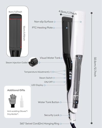 Plancha de Pelo Profesional con Emisión de Vapor y Pantalla LCD miniatura 2