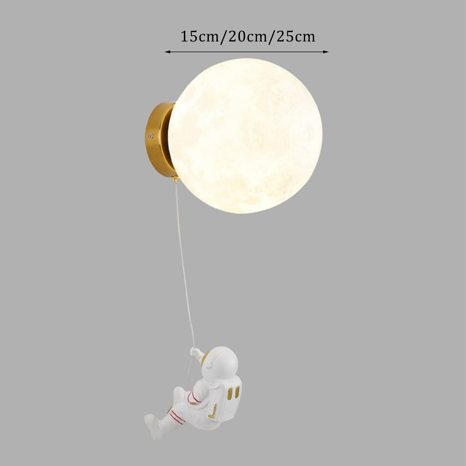 Nowoczesna i kreatywna lampa ścienna LED z motywem astronauty, lampka nocna do pokoju dziecięcego, prezent z okazji narodzin, sypialni, salonu, przedpokoju (25 cm)