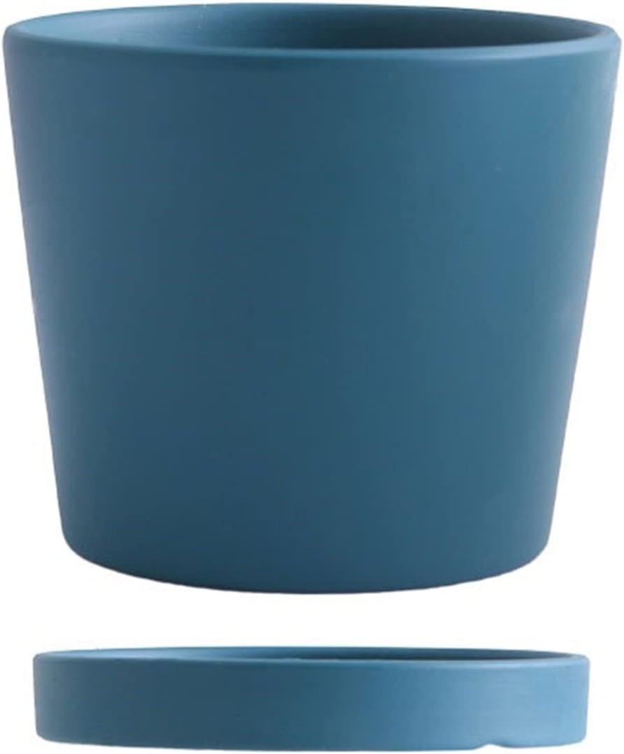 flower pot Ceramic Round Flowerpot with Drainage Holes