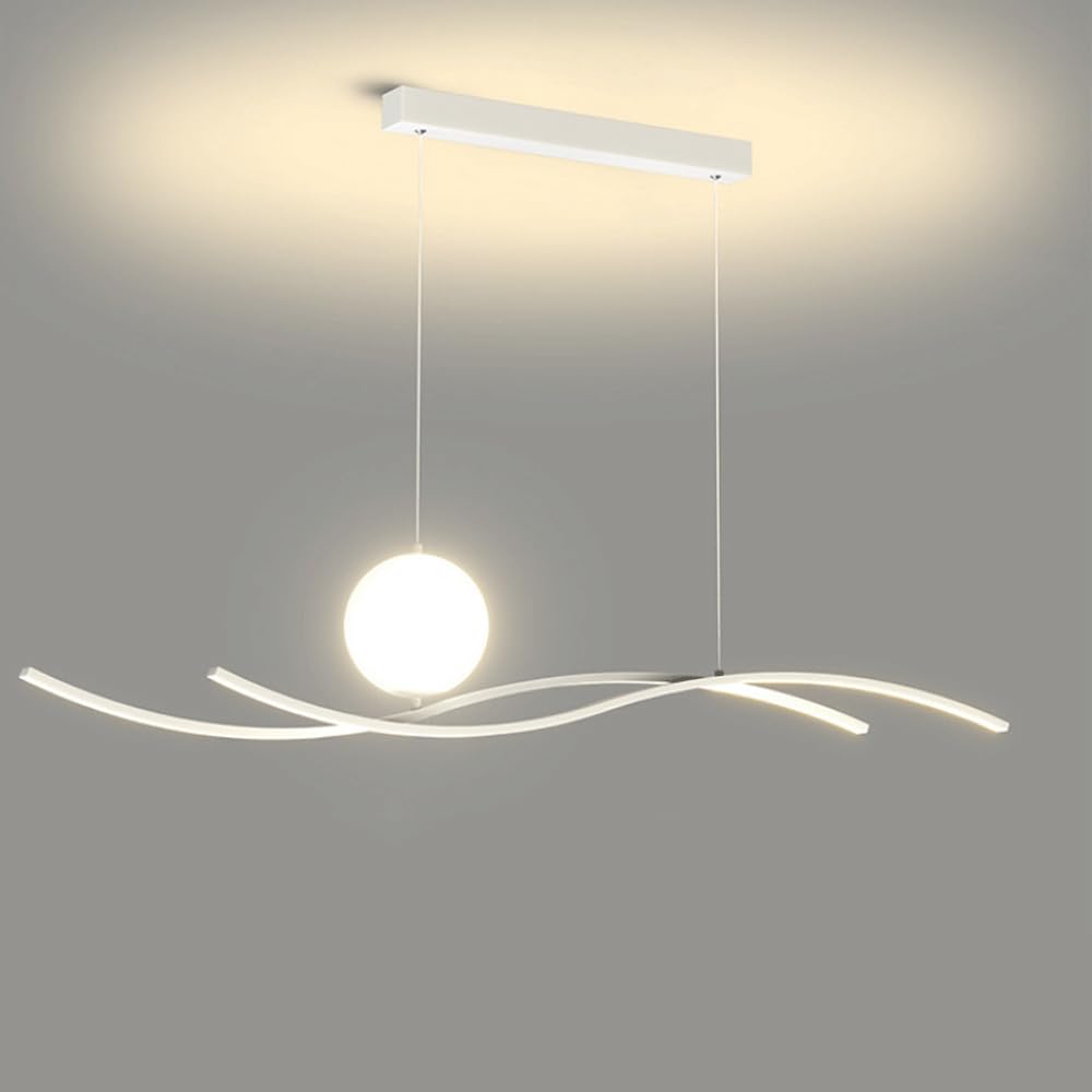 HYJAUSXB Ceiling Light Chandelier Modern Simple Dining Table Arc Room 3-Color Variable Lamp Suitable for with Adjustable Height in Bedroom Corridor