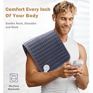 Heating Pad for Back, Neck, Shoulder Pain & Cramps Relief, Electric Heating Pad with 6 Heat Settings, Auto-Off, Moist Dry Heat Options, Gifts for Men Dad Him Heating Pad for Back Neck Shoulder Pain Cramps Relief Electric Heating Pad with 6 Heat Settings Auto Off Moist Dry Heat Options Gifts for Men Dad Him
