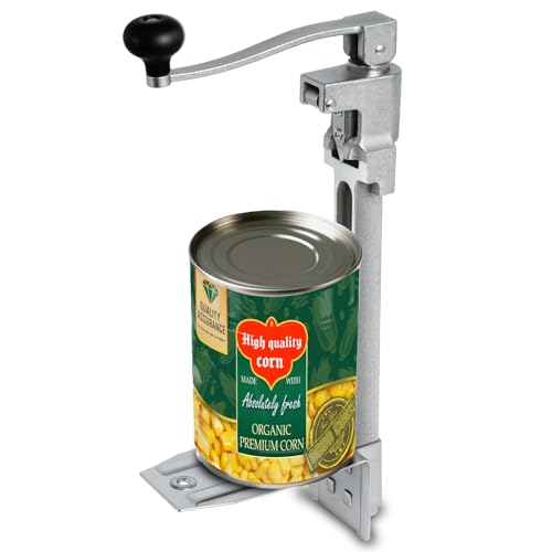 Commercial Can Opener Heavy Duty, 20' Stainless Steel Table Mounted Opener for #10 Cans up to 11' Tall, Professional Industrial Kitchen Tool with Cast Steel Base and Stainless Blade