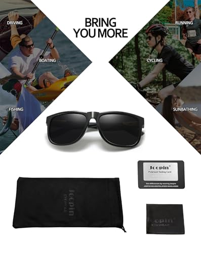Image of Joopin Polarized Sunglasses Men Women UV400 Protection, Big Chunky Square Sun Glasses, Designer Shades Retro Sunnies Driving