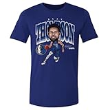 500 LEVEL Klay Thompson Dallas Mavericks Shirt - Klay Thompson Dallas Mavericks Cartoon WHT (Royal Blue, X-Large)