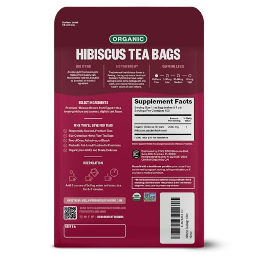 Fgo FGO-HIBS-TEAB-100 Organic Hibiscus Tea thumb #1