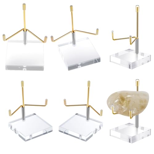 Nodaaiie 8Pcs Clear Acrylic Easel Display Stand with Adjustable Metal